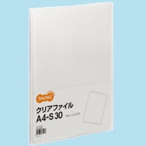 TANOSEE クリアファイル A4タテ 30ポケット 背幅17mm クリア 1冊（ご注文単位1冊）【直送品】