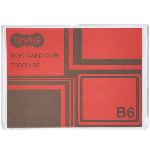 TANOSEE ソフトカードケース B6 透明 再生オレフィン製 1枚(ご注文単位1枚)【直送品】