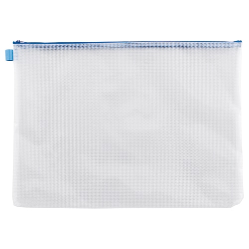 TANOSEE メッシュケース A3 タテ340×ヨコ470mm 青 20枚/セット(ご注文単位1セット)【直送品】