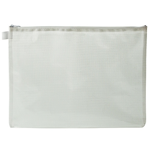 TANOSEE メッシュケース A4 タテ260×ヨコ345mm 白 1枚(ご注文単位1枚)【直送品】