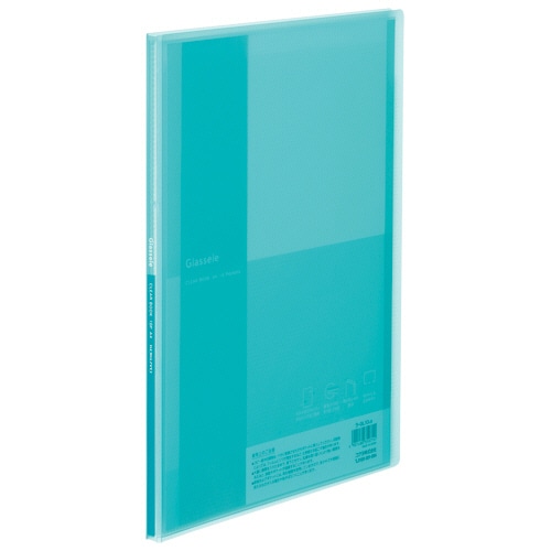 コクヨ クリヤーブック(Glassele) 固定式 A4タテ 10ポケット 背幅11mm ライトブルー ラ-GL10LB 1冊(ご注文単位1冊)【直送品】