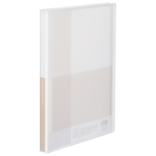 コクヨ クリヤーブック(Glassele) 固定式 A4タテ 40ポケット 背幅23mm オフホワイト ラ-GL40W 1冊(ご注文単位1冊)【直送品】