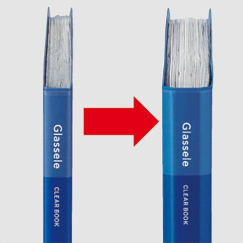 コクヨ クリヤーブック(Glassele) 固定式・背ポケット A4タテ 100ポケット 背幅56-71mm ブラック ラ-GLB100D 4冊/セット（ご注文単位1セット）【直送品】