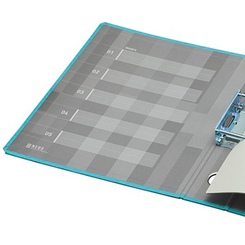 コクヨ チューブファイル(NEOS) A4タテ 800枚収容 80mmとじ 背幅95mm ターコイズブルー フ-NE680B 1冊(ご注文単位1冊)【直送品】