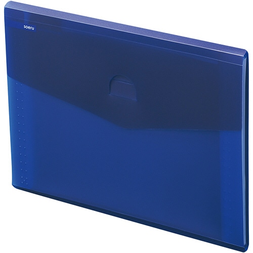 リヒトラブ soeru スリムドキュメントファイル(ヨコ型) A4 6ポケット インディゴブルー A-8700-11 1冊(ご注文単位1冊)【直送品】