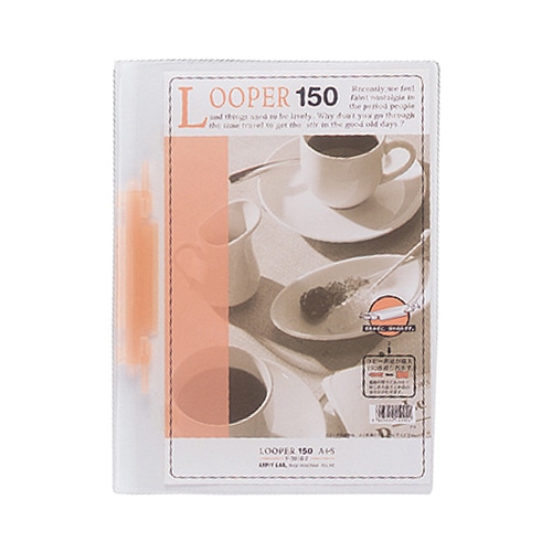リヒトラブ ルーパー150 A4タテ 2穴 150枚収容 赤 F-3016-3 1冊(ご注文単位1冊)【直送品】