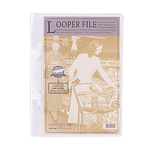 リヒトラブ ルーパーファイル A4タテ 2穴 100枚収容 乳白 F-3006 1冊(ご注文単位1冊)【直送品】