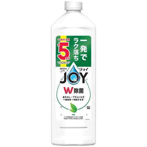 P&G ジョイ W除菌 コンパクト 緑茶 つめかえ用 特大 670ml 1本（ご注文単位1本）【直送品】