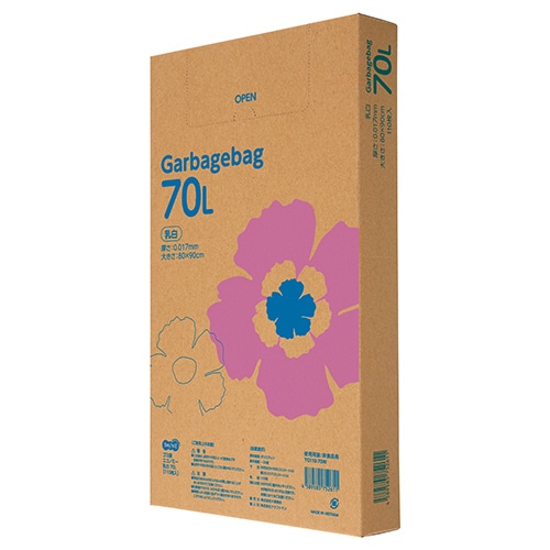 TANOSEE ゴミ袋エコノミー 乳白半透明 70L BOXタイプ 110枚/箱（ご注文単位1箱）【直送品】