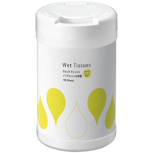 TANOSEE ノンアルコール除菌ウエットティッシュ ボトル本体 100枚 20個/箱(ご注文単位1箱)【直送品】