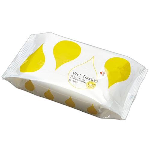 TANOSEE ノンアルコール除菌ウエットティッシュ 詰替用 80枚/袋(ご注文単位1袋)【直送品】