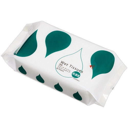 TANOSEE 高濃度アルコール除菌ウエットティッシュ 詰替用 80枚/袋(ご注文単位1袋)【直送品】
