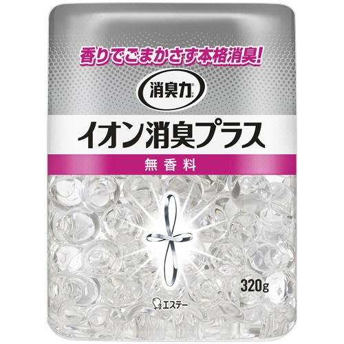 エステー 消臭力 クリアビーズ イオン消臭プラス 無香料 本体 320g 1個（ご注文単位1個）【直送品】