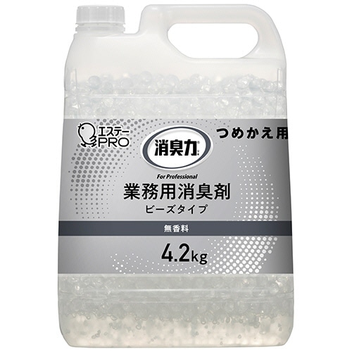 エステー 消臭力 業務用消臭剤 ビーズタイプ 特大 無香料 つめかえ用 4.2kg 1個（ご注文単位1個）【直送品】