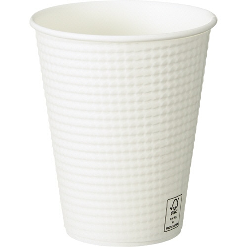 サンナップ エンボスカップ ホワイト 260ml(9オンス) 40個 25袋/箱（ご注文単位1箱）【直送品】
