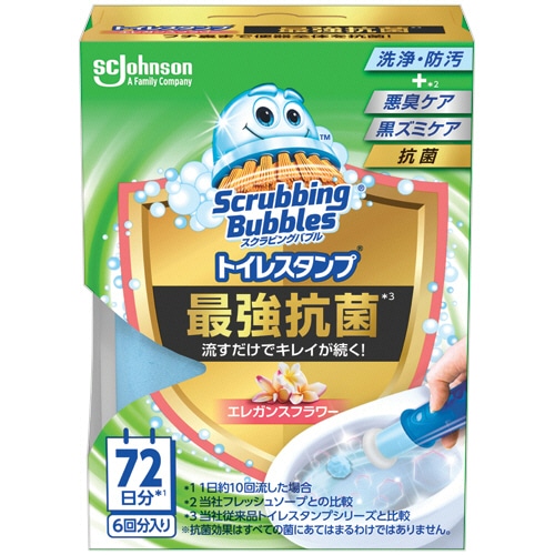 ジョンソン スクラビングバブル トイレスタンプクリーナー 最強抗菌 エレガンスフラワー 本体 1個(ご注文単位1個)【直送品】