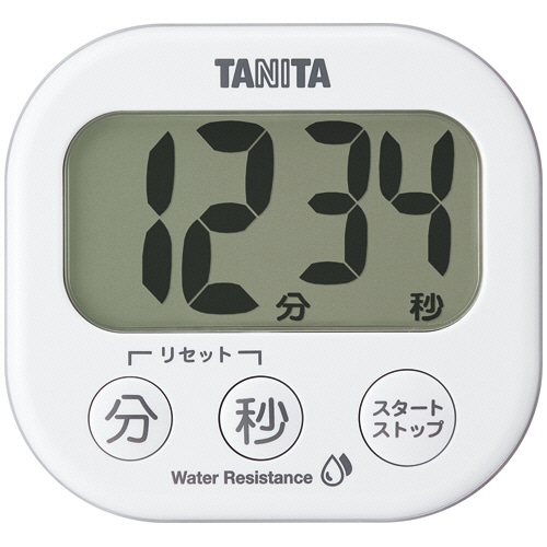 タニタ 洗えるでか見えタイマー ホワイト TD-426-WH 1個(ご注文単位1個)【直送品】