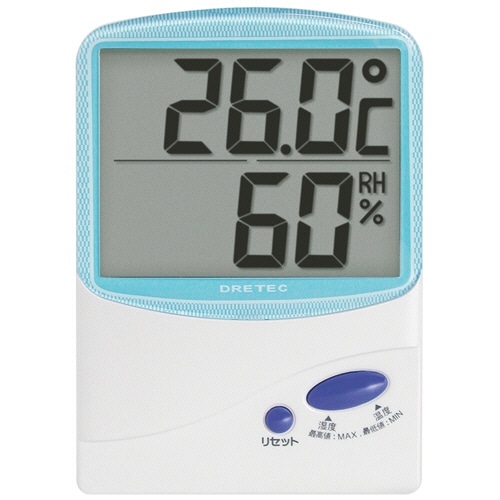ドリテック デジタル温湿度計 ブルー O-206TNOBL 1個(ご注文単位1個)【直送品】