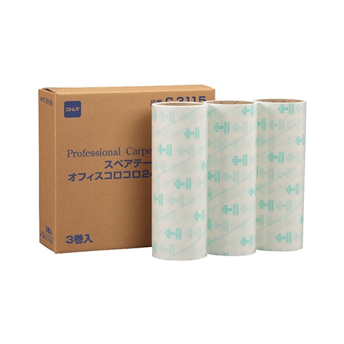 ニトムズ オフィスコロコロ スペアテープ 幅240mm×50周巻 C3115 30巻/箱（ご注文単位1箱）【直送品】