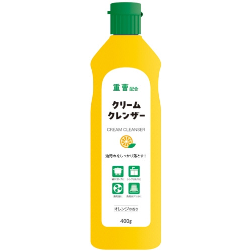 ミツエイ クリームクレンザーオレンジ 重曹プラス 400g 1本（ご注文単位1本）【直送品】
