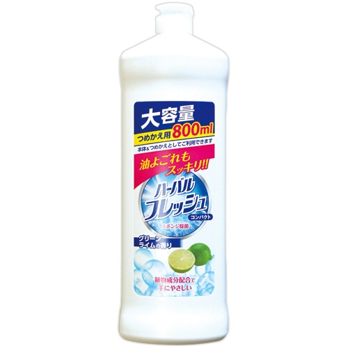 ミツエイ ハーバルフレッシュコンパクト グリーンライム 詰替 800ml 1本（ご注文単位1本）【直送品】
