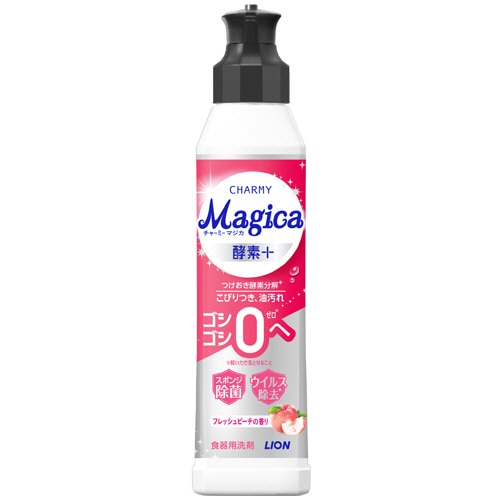 ライオン CHARMY Magica 酵素プラス フレッシュピーチの香り 本体 220ml 1本（ご注文単位1本）【直送品】