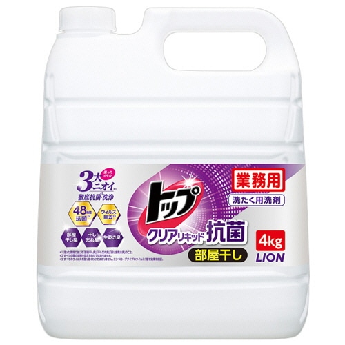 ライオン トップ クリアリキッド抗菌 業務用 4kg 1本（ご注文単位1本）【直送品】