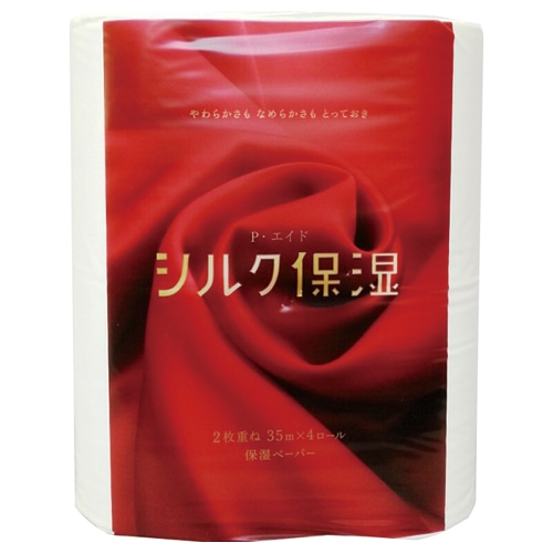 河野製紙 P・エイドシルク保湿トイレットロール ダブル 芯あり 35m 40ロール/箱（ご注文単位1箱）【直送品】