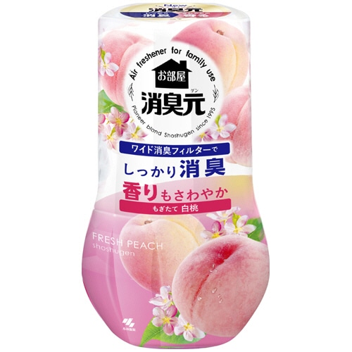 小林製薬 お部屋の消臭元 もぎたて白桃 400ml 3個/セット（ご注文単位1セット）【直送品】