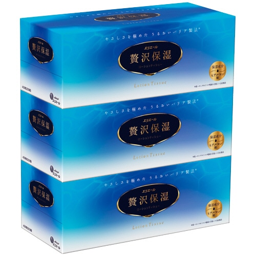 大王製紙 エリエール ローションティシュー贅沢保湿 200組 3箱/袋(ご注文単位1袋)【直送品】