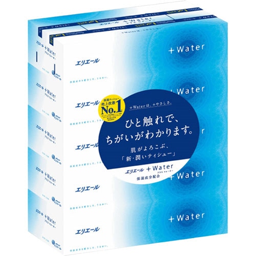 大王製紙 エリエール+Water 180組 50個/箱(ご注文単位1箱)【直送品】