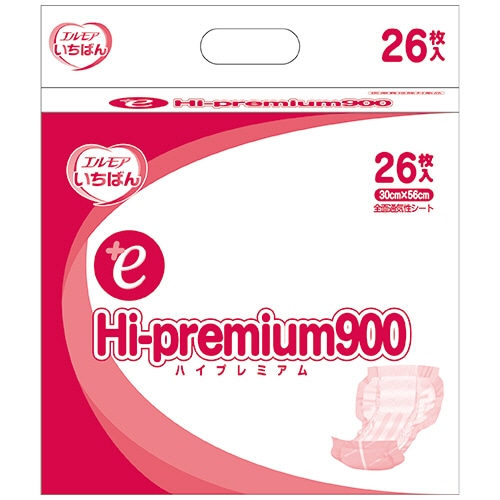 カミ商事 エルモア いちばん ＋e Hi-premium900 26枚 4袋/箱（ご注文単位1箱）【直送品】