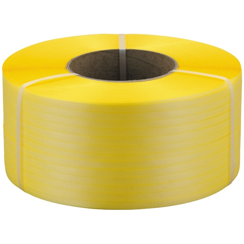 TANOSEE PPバンド 自動梱包機用 15mm×3000m 黄 1巻(ご注文単位1巻)【直送品】