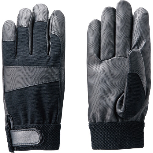 TANOSEE PUタイプ手袋 L ブラック 5双/袋（ご注文単位1袋）【直送品】