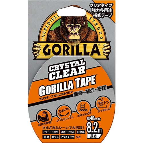呉工業 KURE 強力多用途補修テープ ゴリラテープ クリスタルクリア 48mm×8.2m No1778 1巻(ご注文単位1巻)【直送品】