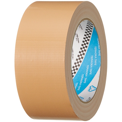 寺岡製作所 再生PETカラー布テープ 50mm×25m クリーム 1605 1巻(ご注文単位1巻)【直送品】