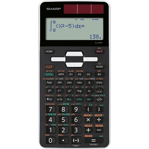 シャープ 関数電卓 スタンダードモデル 10桁 ハードケース付 ホワイト EL-509T-WX 1台（ご注文単位1台）【直送品】