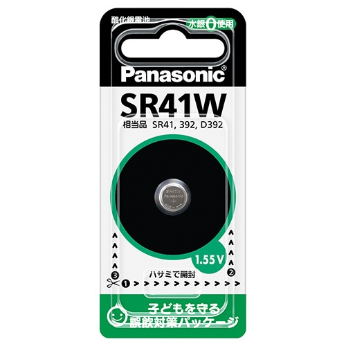 パナソニック 酸化銀電池 1.55V SR41WP 1個(ご注文単位1個)【直送品】