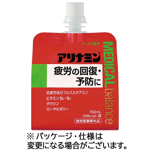 アリナミン製薬 アリナミン メディカルバランス アップル風味 100ml パウチ 6袋/箱(ご注文単位1箱)【直送品】