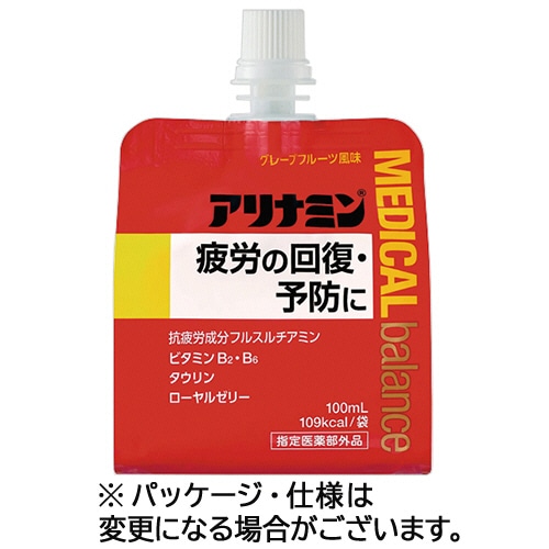アリナミン製薬 アリナミン メディカルバランス グレープフルーツ風味 100ml パウチ 6袋/箱(ご注文単位1箱)【直送品】
