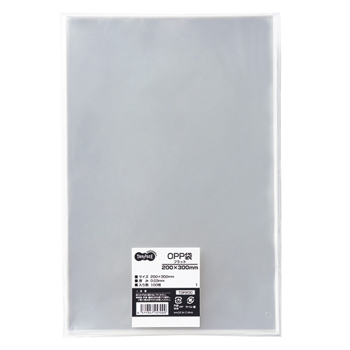 TANOSEE OPP袋 フラット 200×300mm 1000枚/箱（ご注文単位1箱）【直送品】