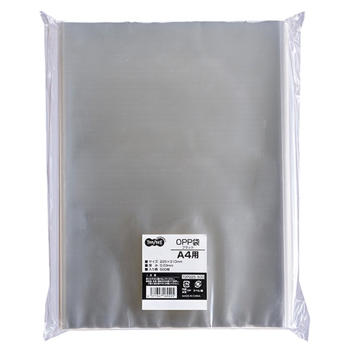 TANOSEE OPP袋 フラット A4 225×310mm 1000枚/箱(ご注文単位1箱)【直送品】