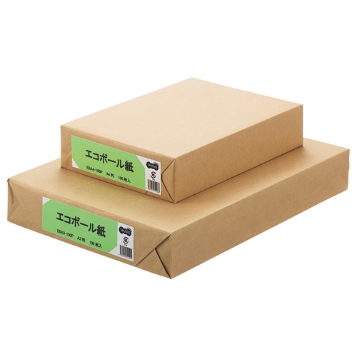 TANOSEE エコボール紙 A3 450g/㎡ 100枚/袋(ご注文単位1袋)【直送品】