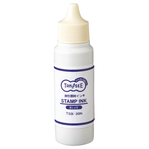 TANOSEE スタンプ台専用補充インキ 30ml 藍色 1個(ご注文単位1個)【直送品】