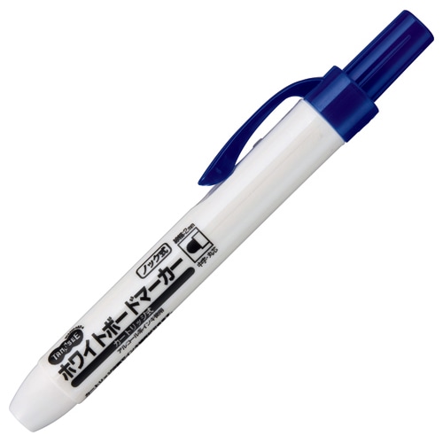 TANOSEE ノック式ホワイトボードマーカー カートリッジタイプ 中字丸芯 青 1本(ご注文単位1本)【直送品】
