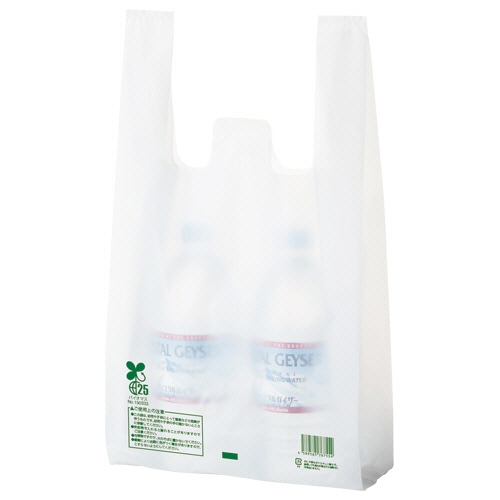TANOSEE バイオマス配合レジ袋(乳白) 30号 100枚/袋（ご注文単位1袋）【直送品】
