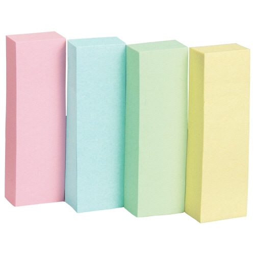 TANOSEE ふせん 50×15mm 4色混色 100冊/箱（ご注文単位1箱）【直送品】
