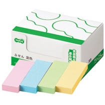 TANOSEE ふせん 75×25mm 4色 20冊/袋（ご注文単位1袋）【直送品】