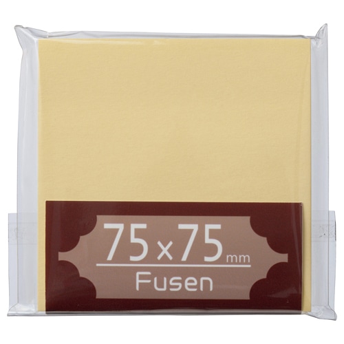 TANOSEE ふせん 75×75mm クリーム 1冊(ご注文単位1冊)【直送品】