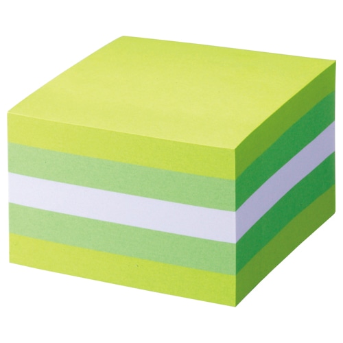 TANOSEE ふせん カラーブロック 75×75mm パステルグリーン 1冊(ご注文単位1冊)【直送品】